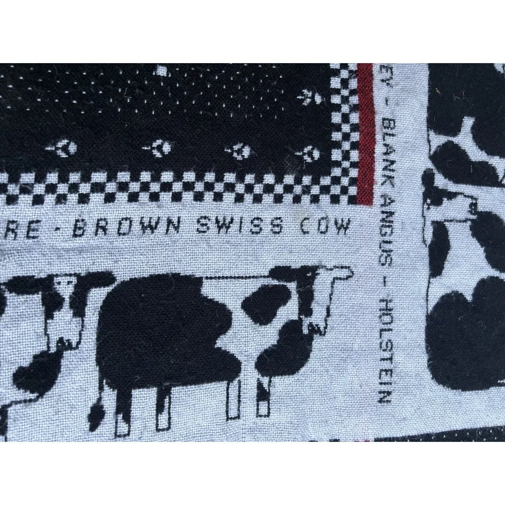 Vintage Tapestry Throw Pat Meyers Cow Breeds Holstein Black Angus Jersey Friesan